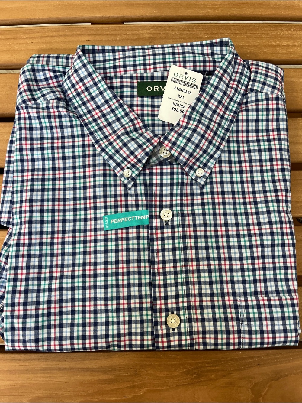 Orvis Men's Long Sleeve Plaid Button-Down Shirt